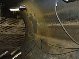 MAINTENANCE OF BELZONA COATED SEPARATOR AFTER 9 YEARS IN SERVICE
